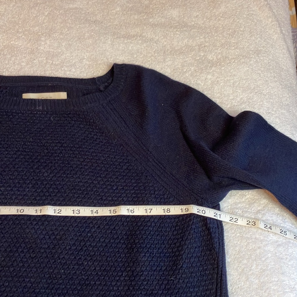 LOFT navy tunic sweater - Picture 9 of 10